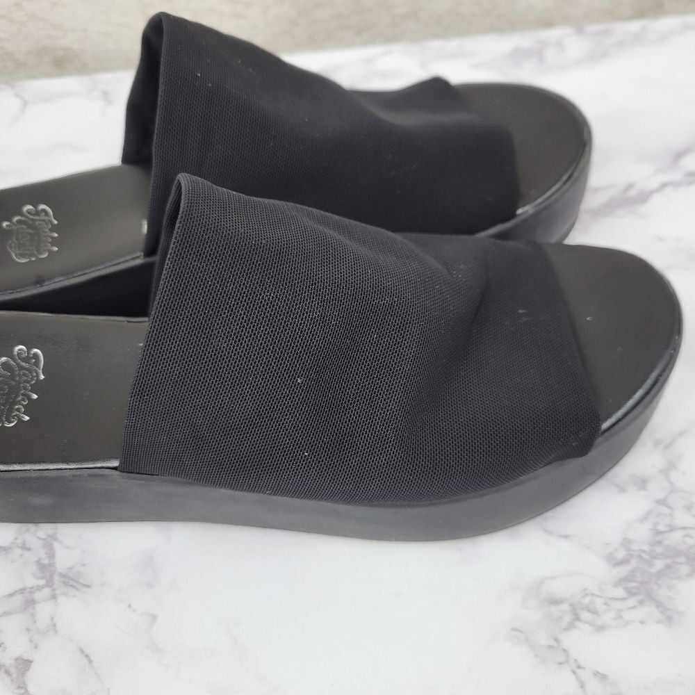 Faded Glory Vintage Y2K Women's Black Platform Slide Sandals - Picture 2 of 11